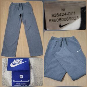 Nike Club Open Hem Gray Pants Charcoal Heather 826424-071 Mens Size Medium